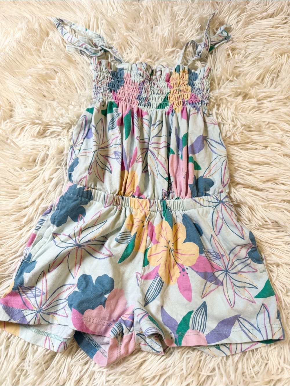 Tea Collection Tropical Floral Romper